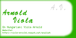 arnold viola business card